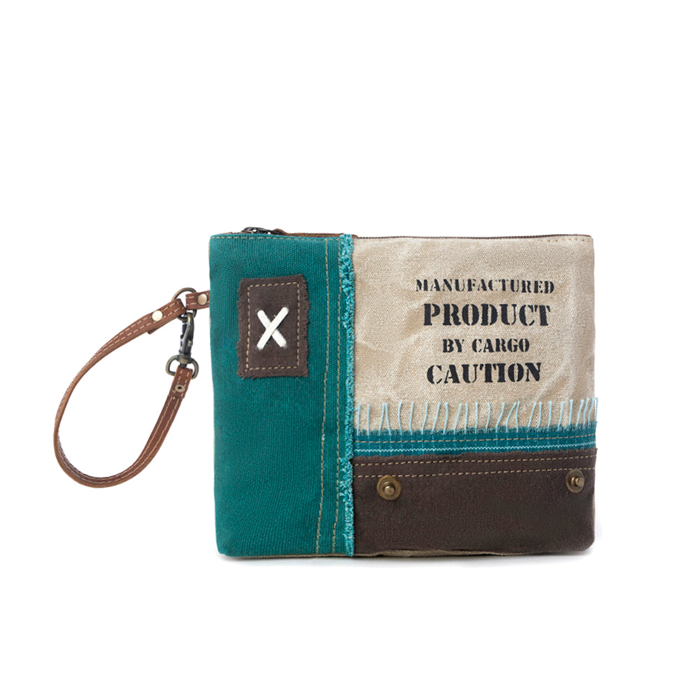 Burlander Patch Teal Pouch