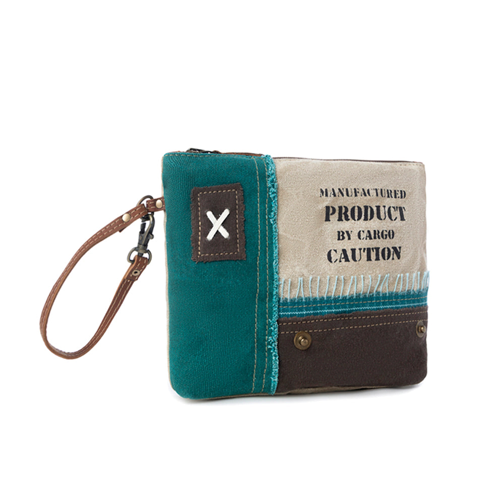 Burlander Patch Teal Pouch