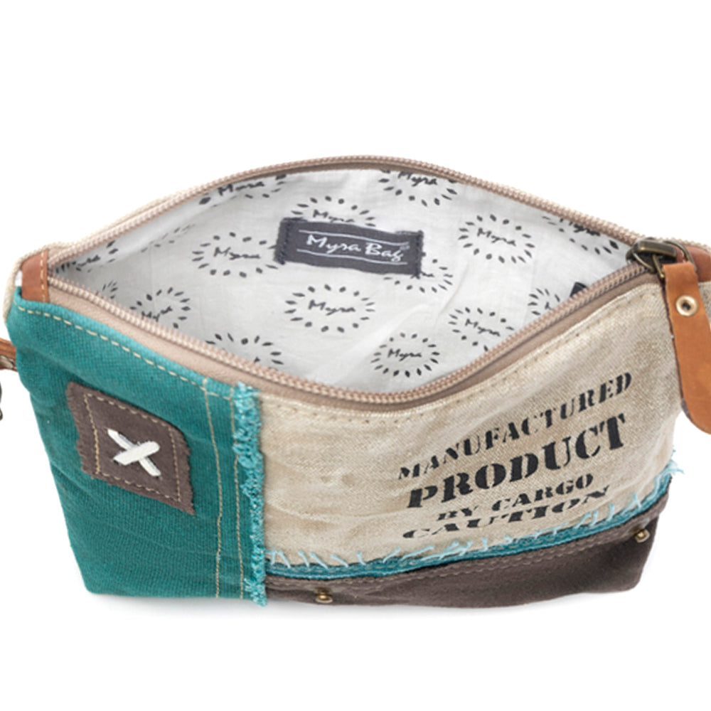 Burlander Patch Teal Pouch