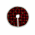 Gentle Snowfall Plaid Tree Skirt