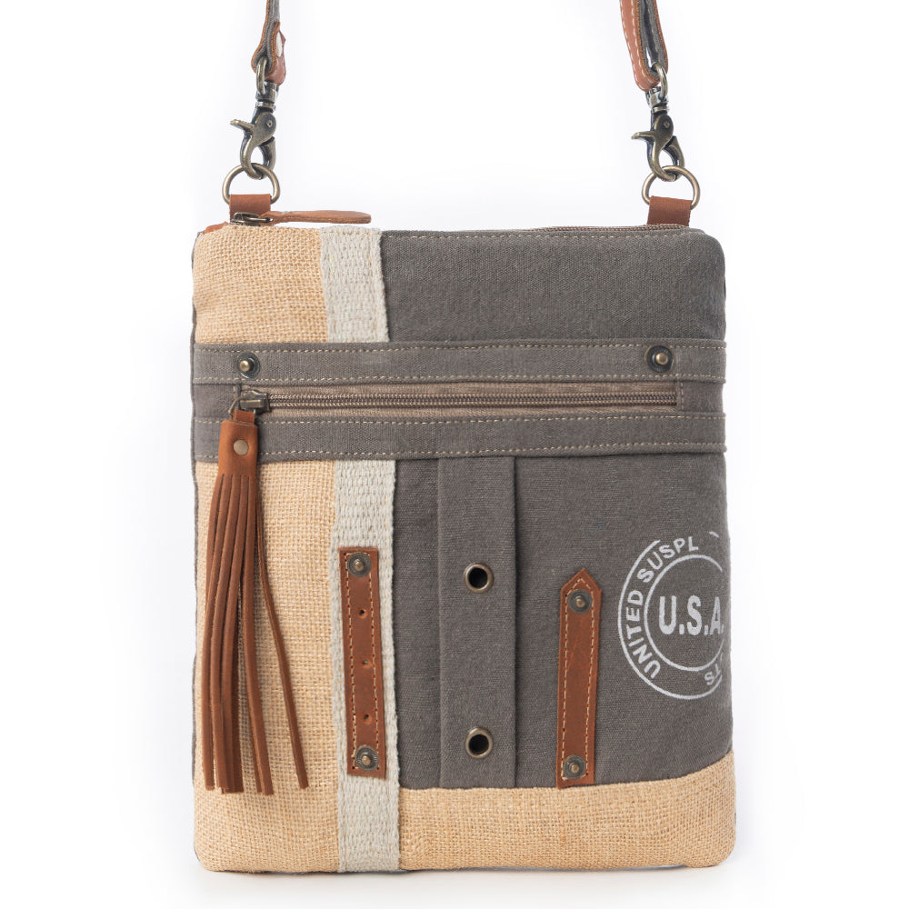 USA Canvas Patch Crossbody Bag
