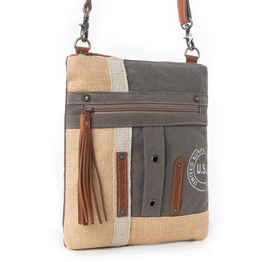 USA Canvas Patch Crossbody Bag