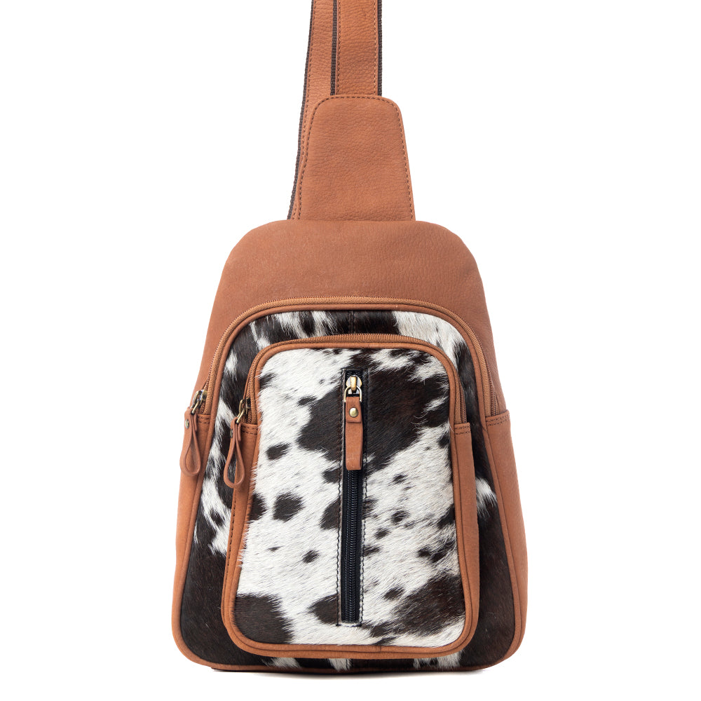 Mountain Bend Hair-On Hide Bucket Sling Bag