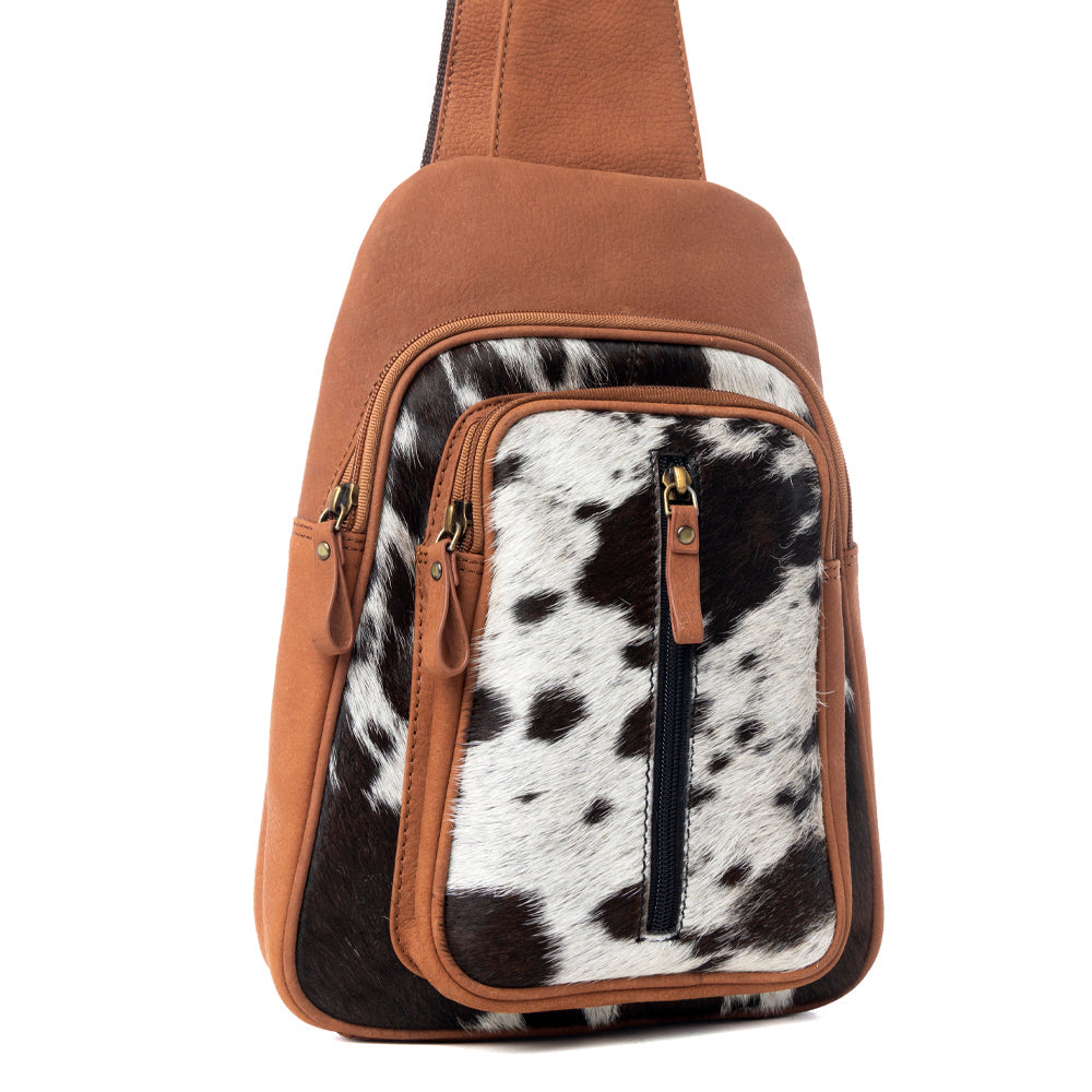 Mountain Bend Hair-On Hide Bucket Sling Bag