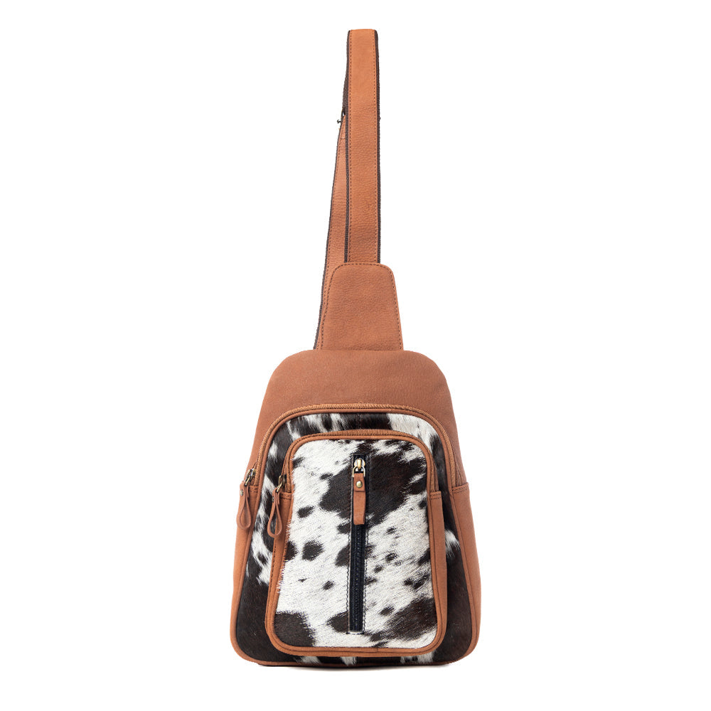 Mountain Bend Hair-On Hide Bucket Sling Bag