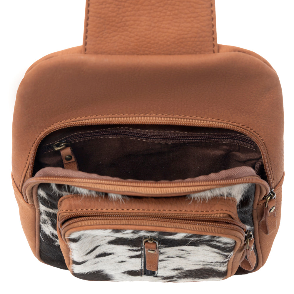 Mountain Bend Hair-On Hide Bucket Sling Bag