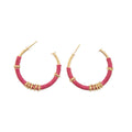 Scarlet Crescent Moon Earrings