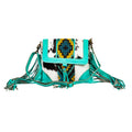 Tonga Ridge Canvas & Hairon Bag In Turquoise