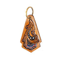 Night Blossom Hand-tooled Key Fob