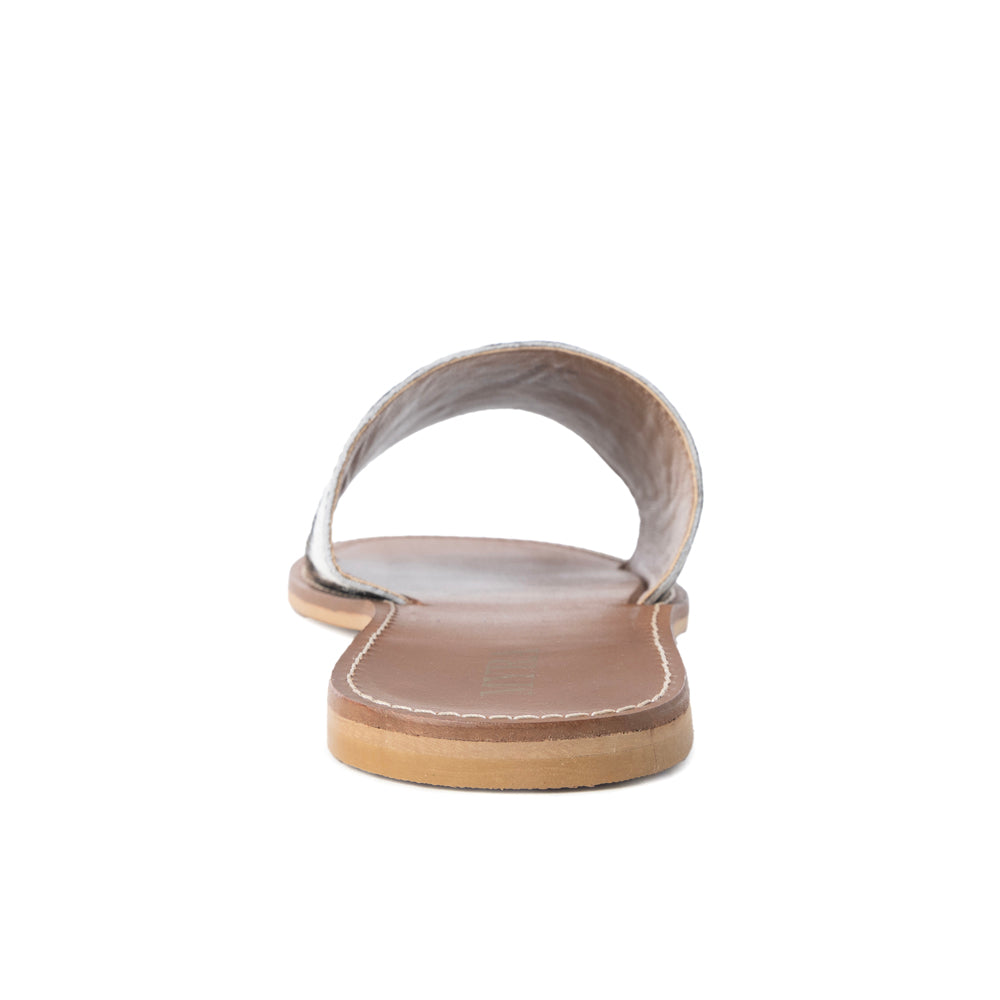 Kemma Hair-On Hide Sandals In Light And Ebony