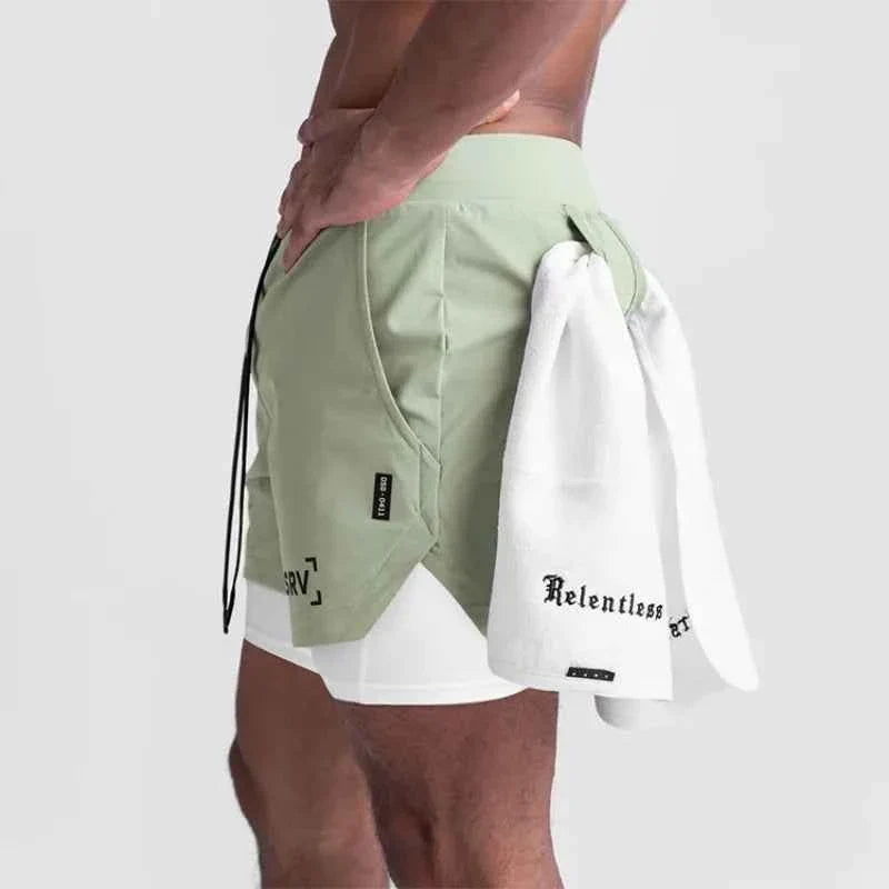 ASRV Men’s 2-in-1 Quick Dry Gym Shorts