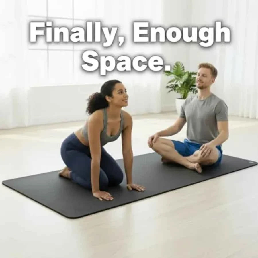 Extra Thick XL Wide Yoga Mat 10mm Cushion