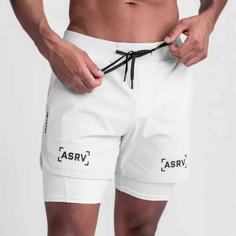 ASRV Men’s 2-in-1 Quick Dry Gym Shorts
