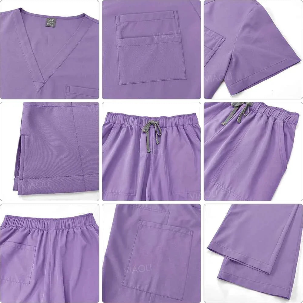 Women's Medical Suit Surgical Gown with Pockets