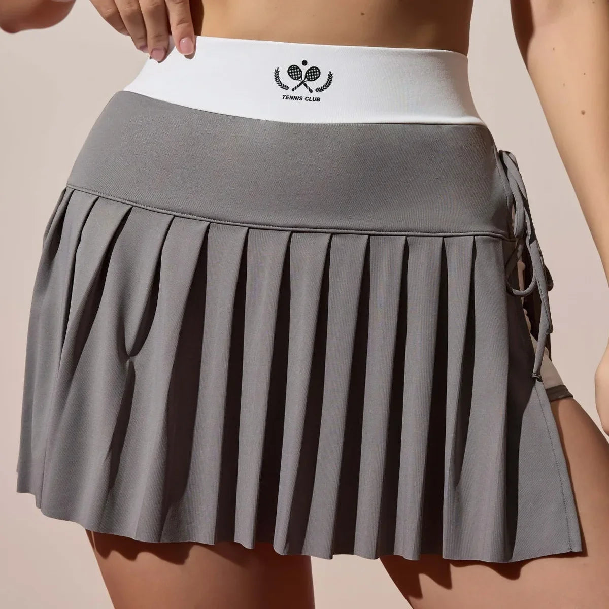 Women's High Waist Lace-Up Tennis Golf Skort