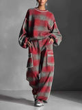 Women’s Plaid Oversized Tracksuit 2 Piece Set