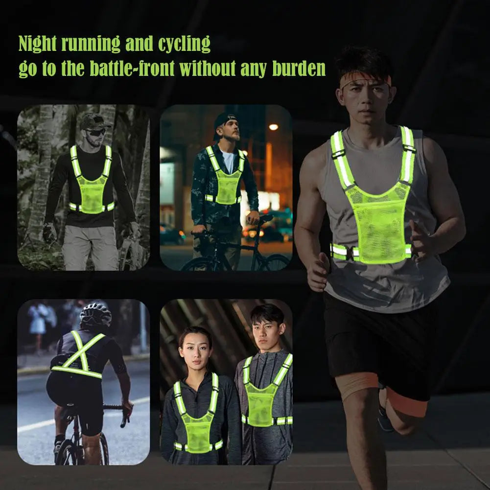 NightSafe Reflective Vest for Outdoor Sports