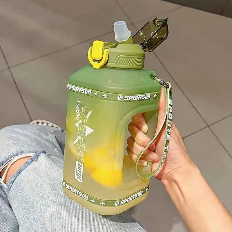 Large Straw Fitness Water Jug, Heat Resistant