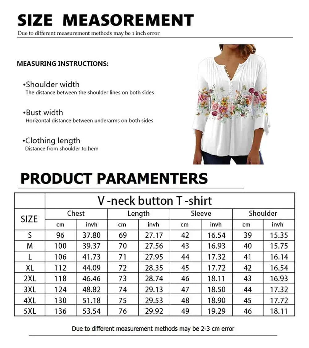 Elegant V-Neck Button T-Shirt - Women's Fashion