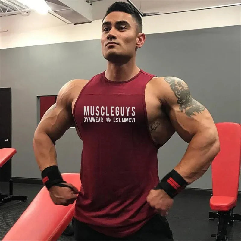 Men's Cotton Gym Muscle Tank Top Vest