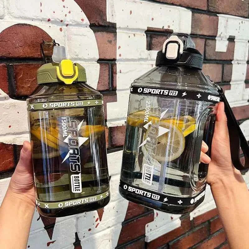Large Straw Fitness Water Jug, Heat Resistant