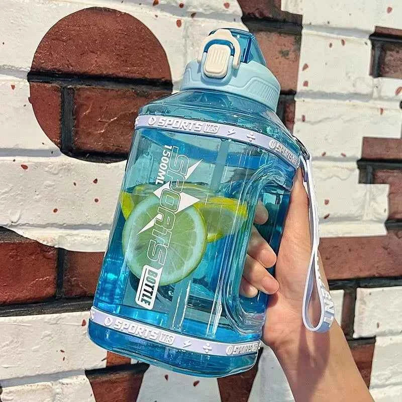 Large Straw Fitness Water Jug, Heat Resistant