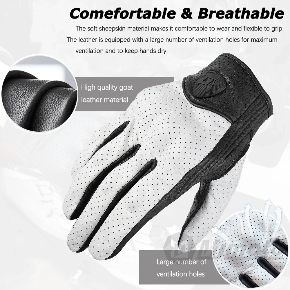 Motorcycle Retro Leather Gloves
