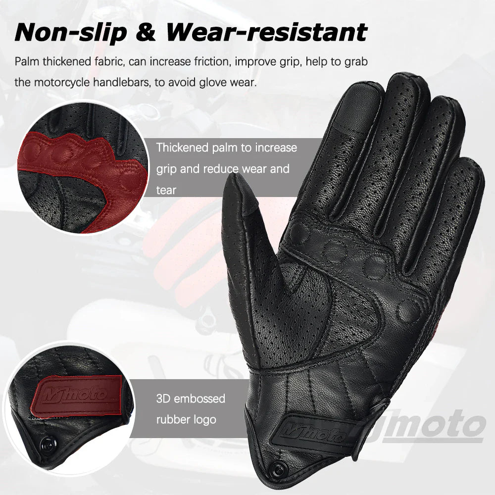 Motorcycle Retro Leather Gloves