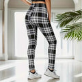 Women's Black & White Checkered Leggings