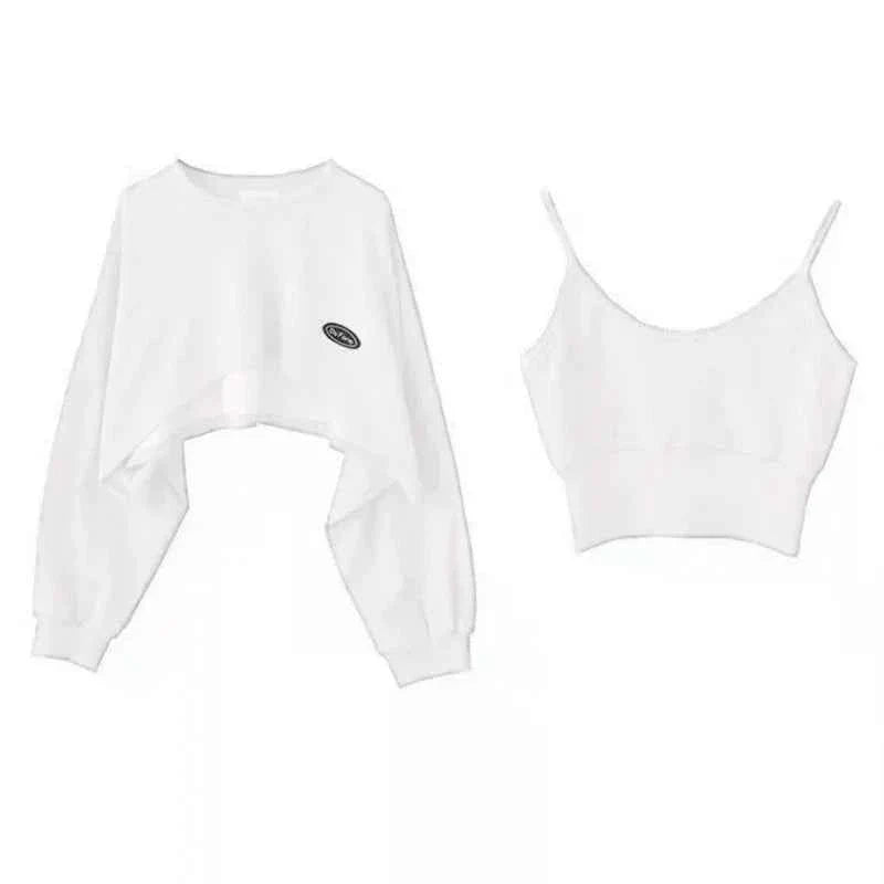 Women Batwing Sleeve Korean Two-Piece Top Set