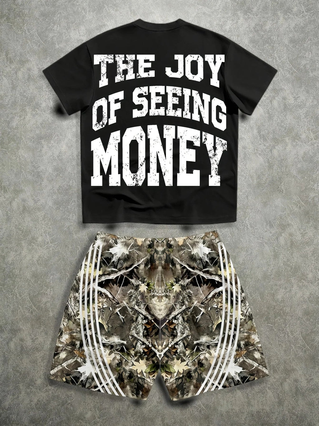 Men's 3D Print Summer Short-Sleeve Set