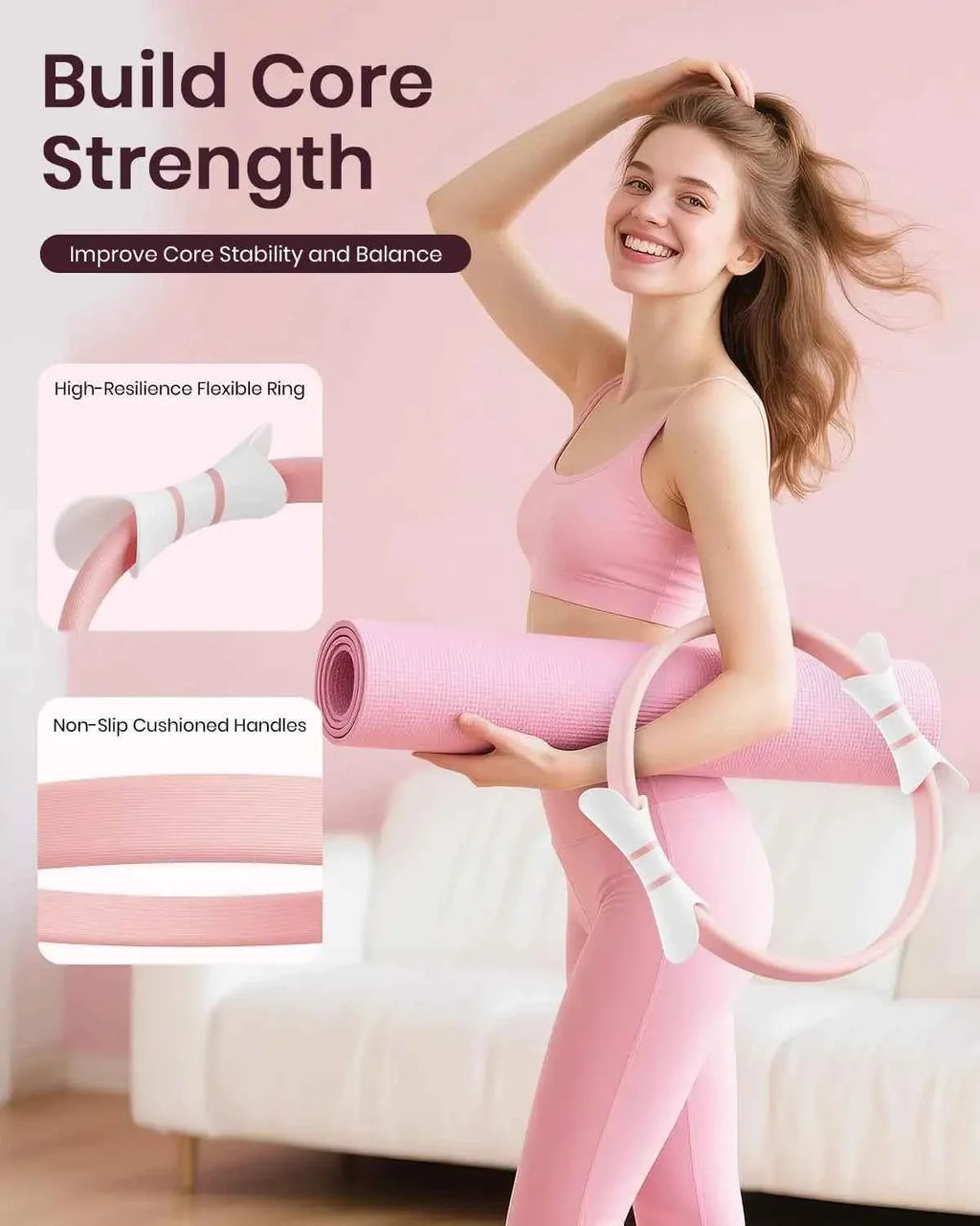 Women’s Pilates Ring & Resistance Band Set