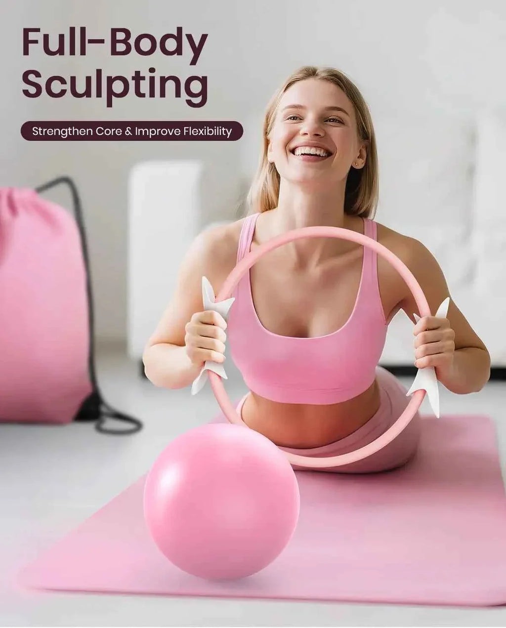 Women’s Pilates Ring & Resistance Band Set
