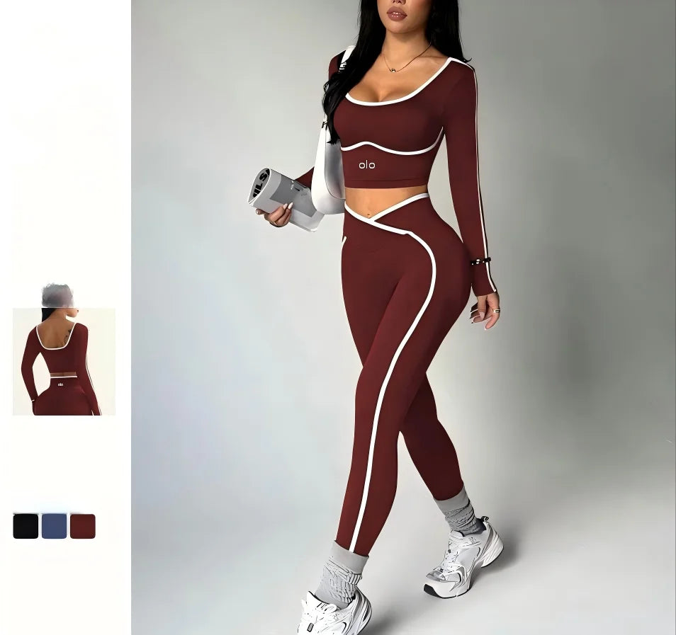 2026 Colorblock V-Waist Yoga Set