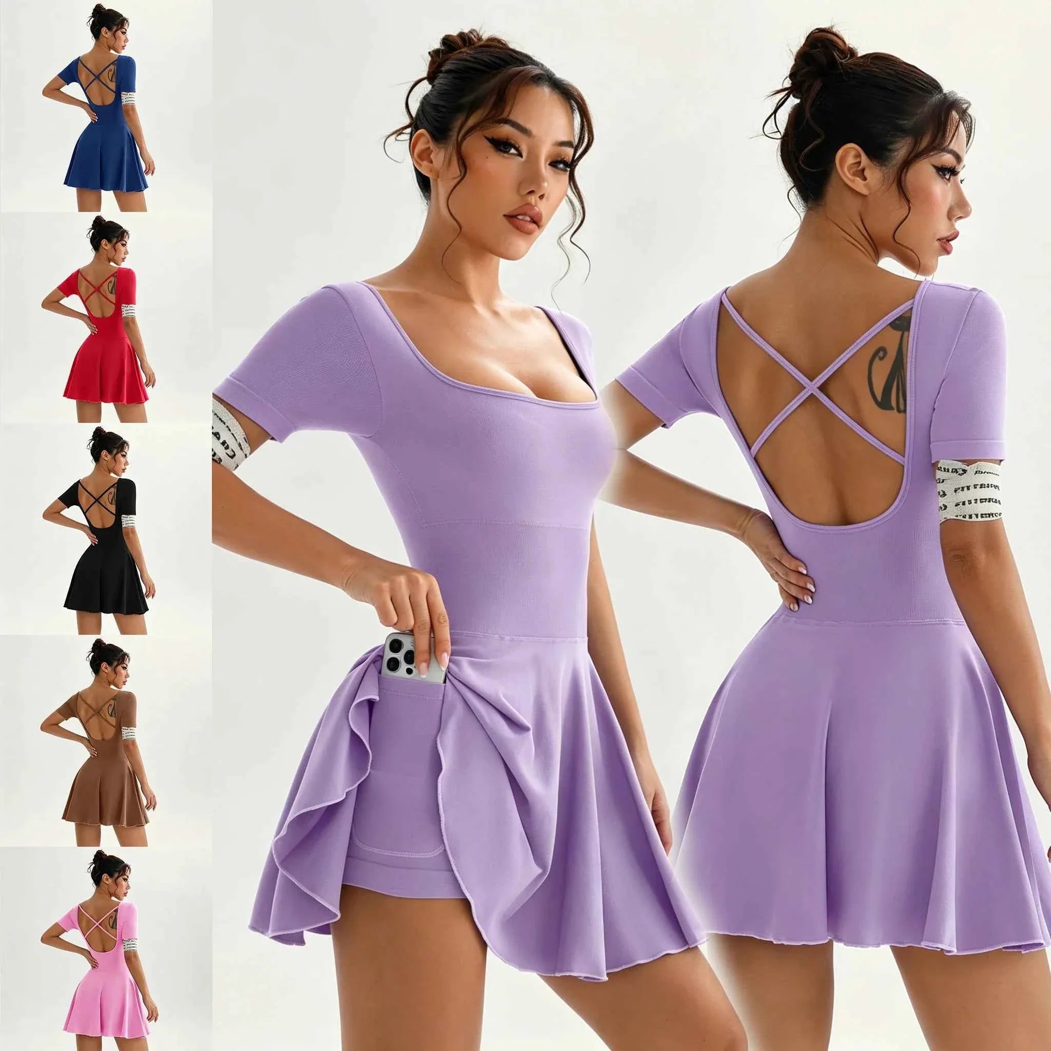 Women's Tennis Yoga Dress Workout Skort