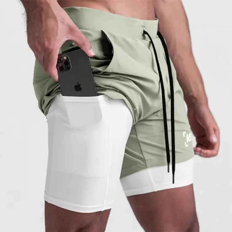 ASRV Men’s 2-in-1 Quick Dry Gym Shorts