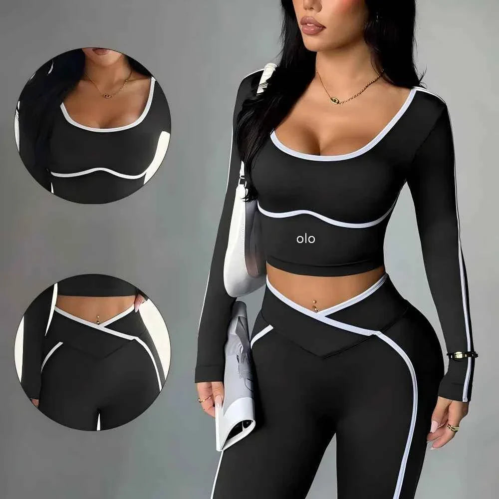 2026 Colorblock V-Waist Yoga Set