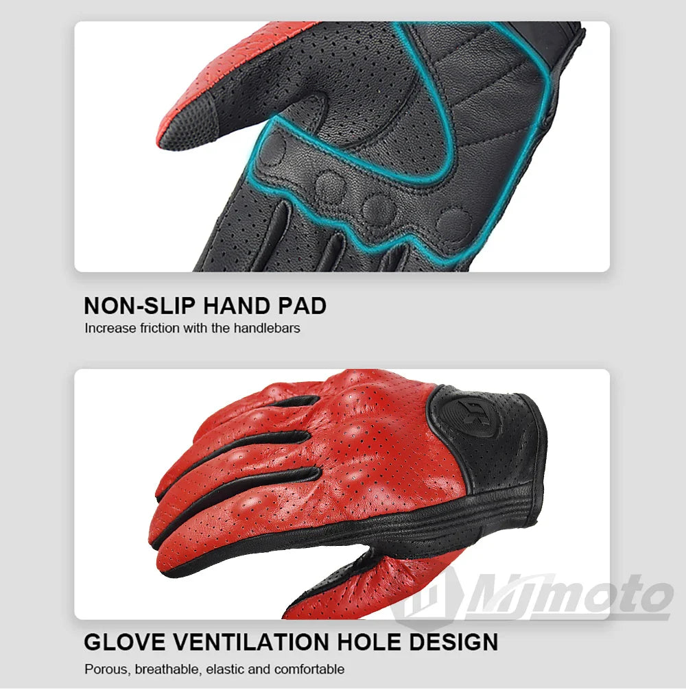 Motorcycle Retro Leather Gloves