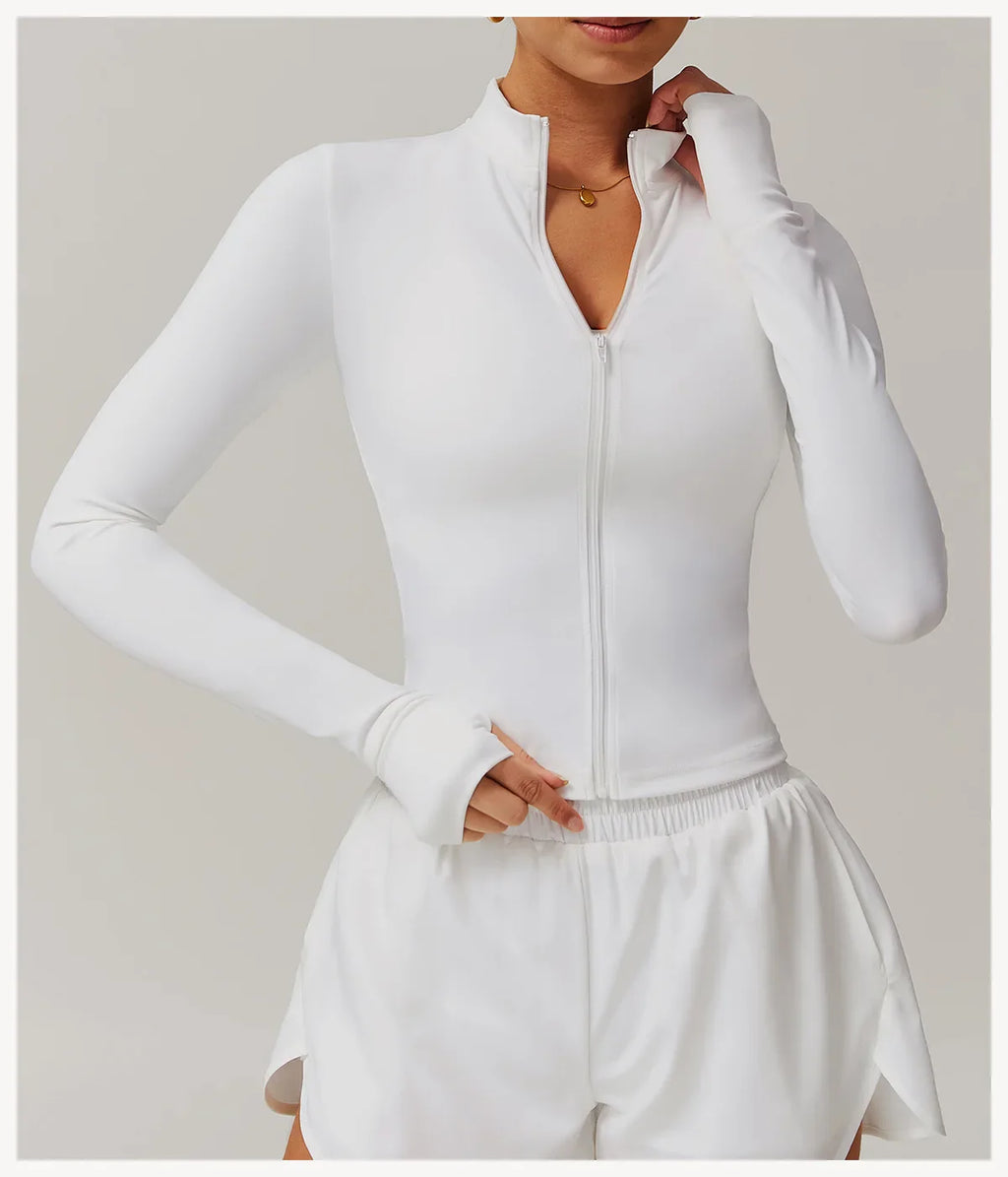 Women Zip Long Sleeve Sports Jacket