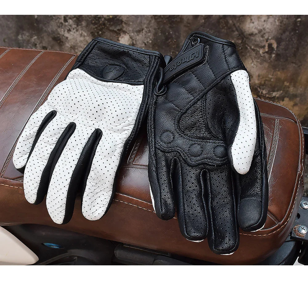 Motorcycle Retro Leather Gloves