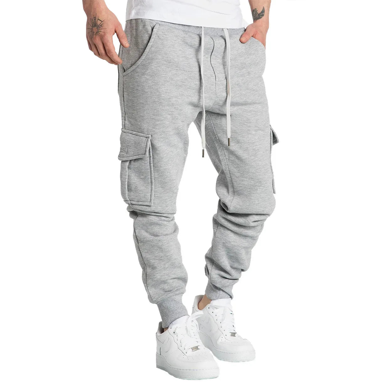 Men's Straight Fit Multi-Pocket Sweatpants