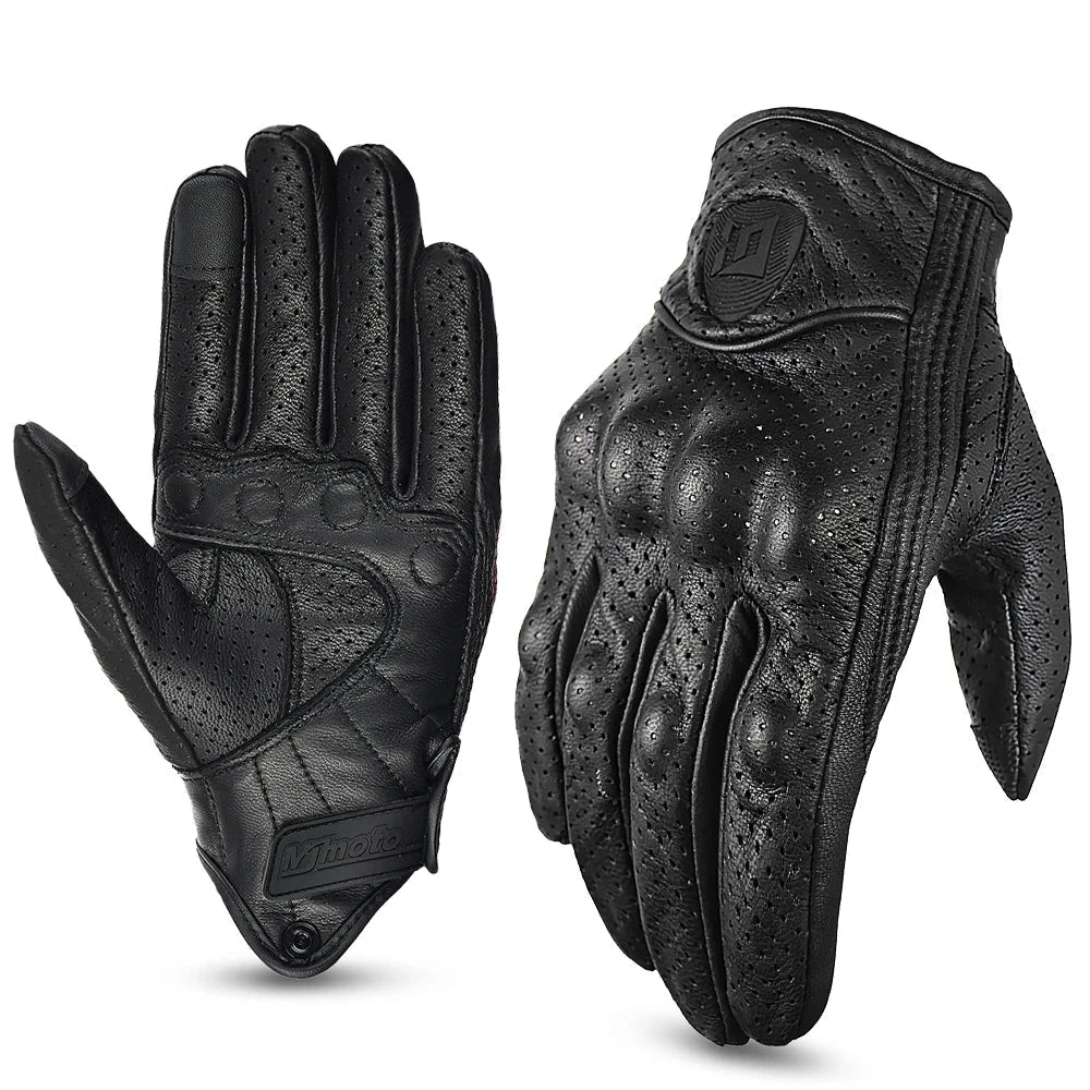 Motorcycle Retro Leather Gloves