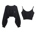 Women Batwing Sleeve Korean Two-Piece Top Set