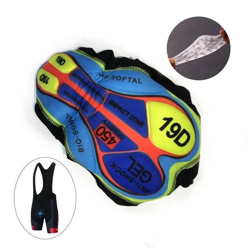 Men's Cartoon Team Cycling Jersey & Bib Set