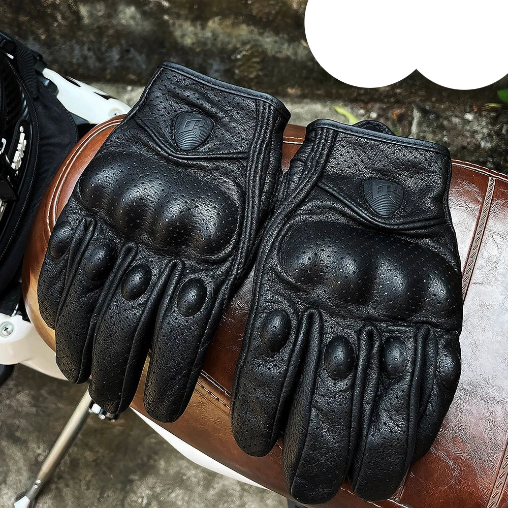 Motorcycle Retro Leather Gloves