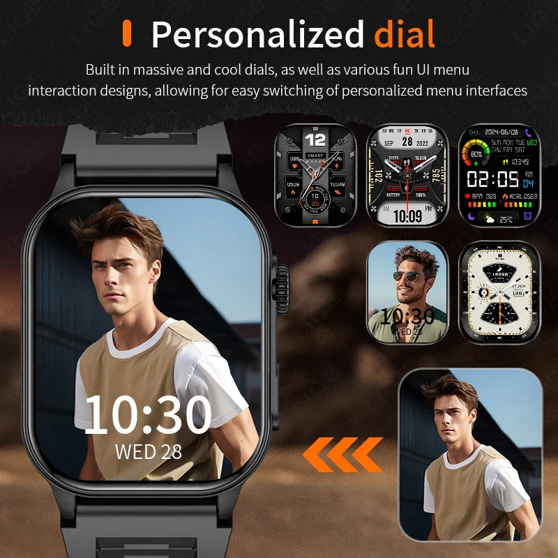LIGE FlashSmart: 2 HD, AI, Sports & Health Tracker
