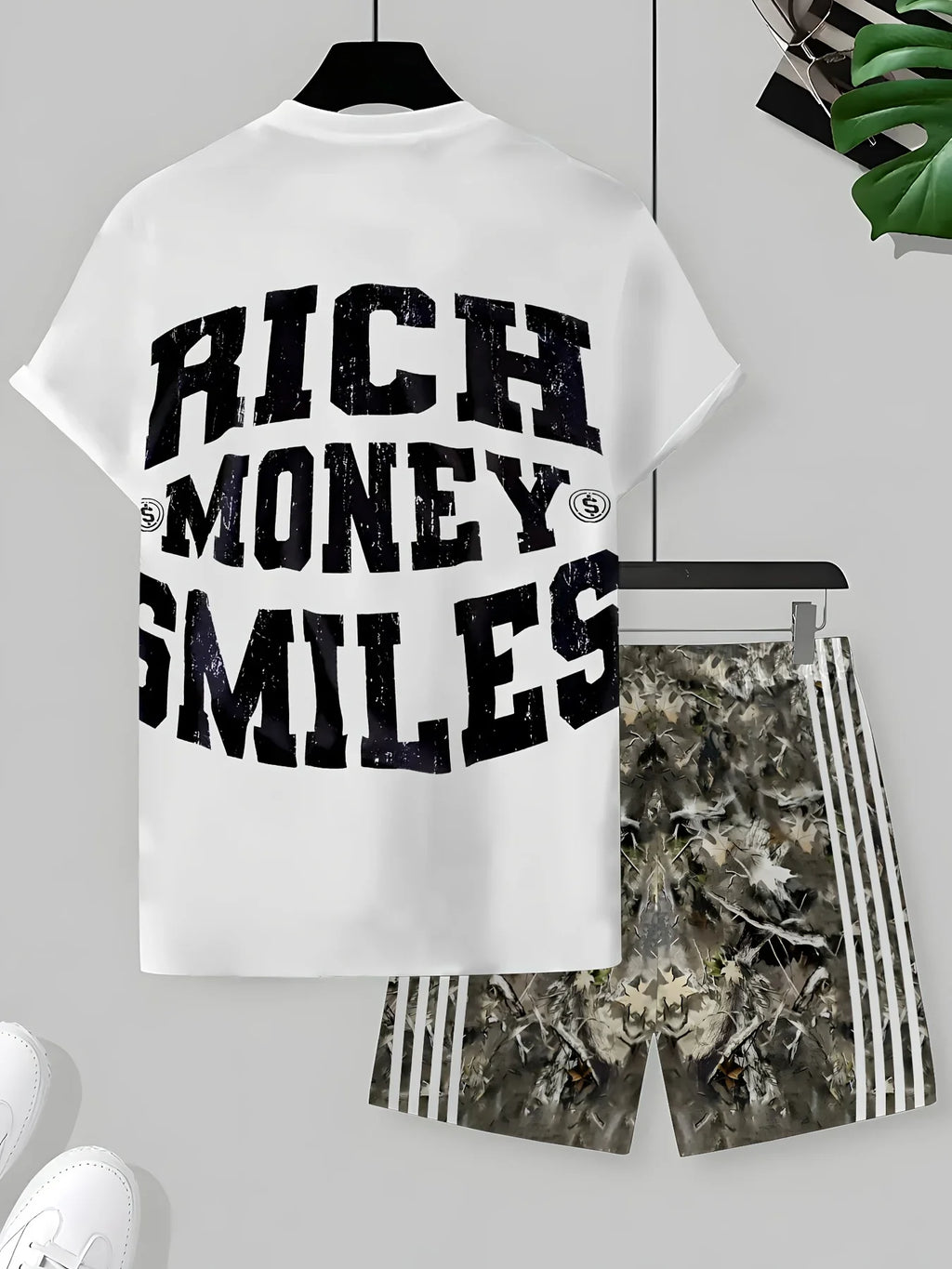 Men's 3D Print Summer Short-Sleeve Set