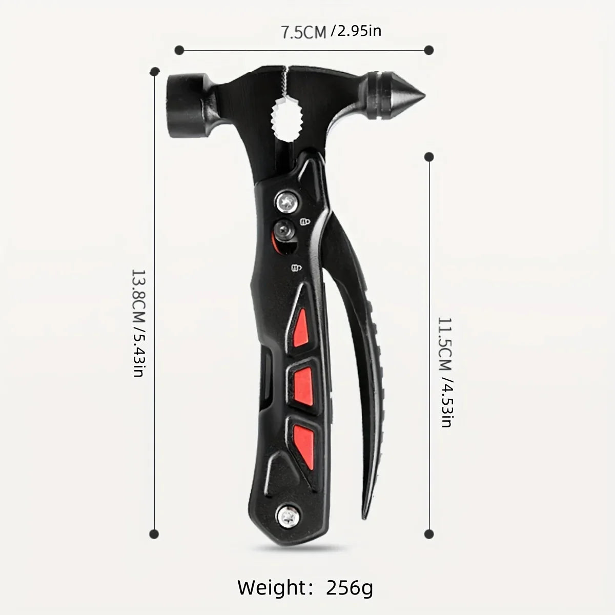 TrailMaster: Compact Multitool & Tactical Hammer