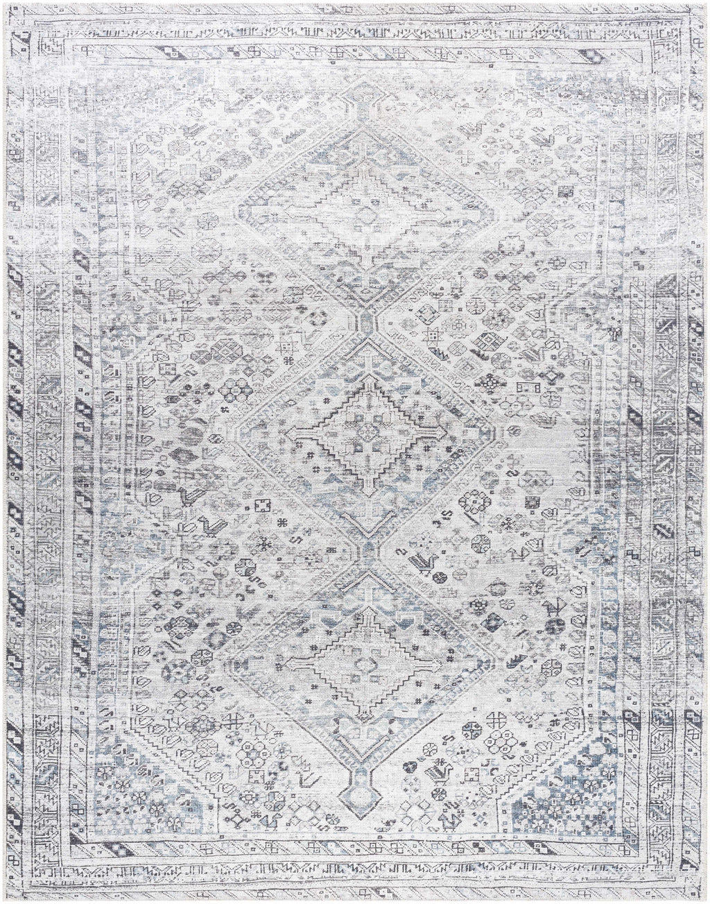 Barny Gray Denim Washable Rug - Clearance