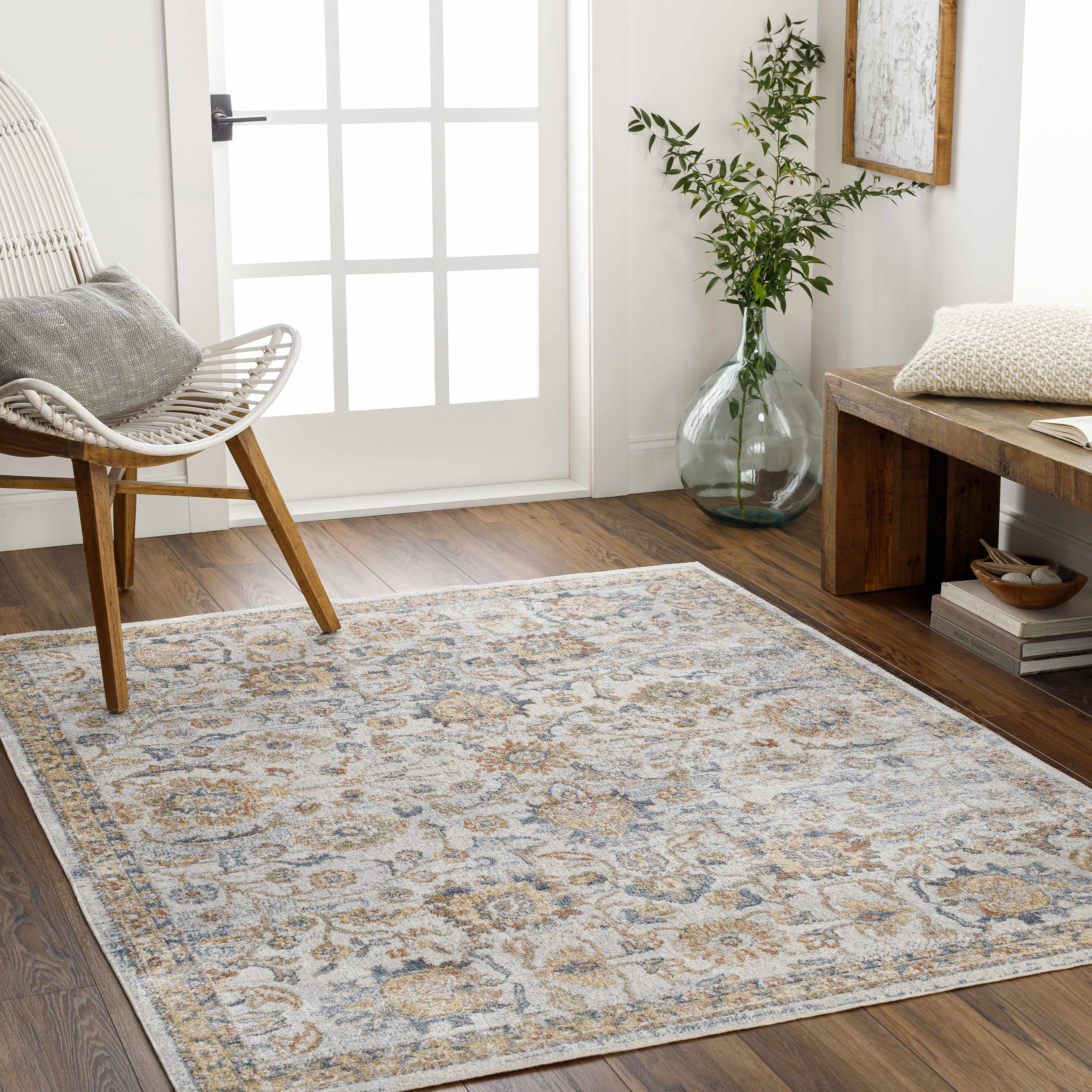 Dion Washable Floral Rug - Clearance